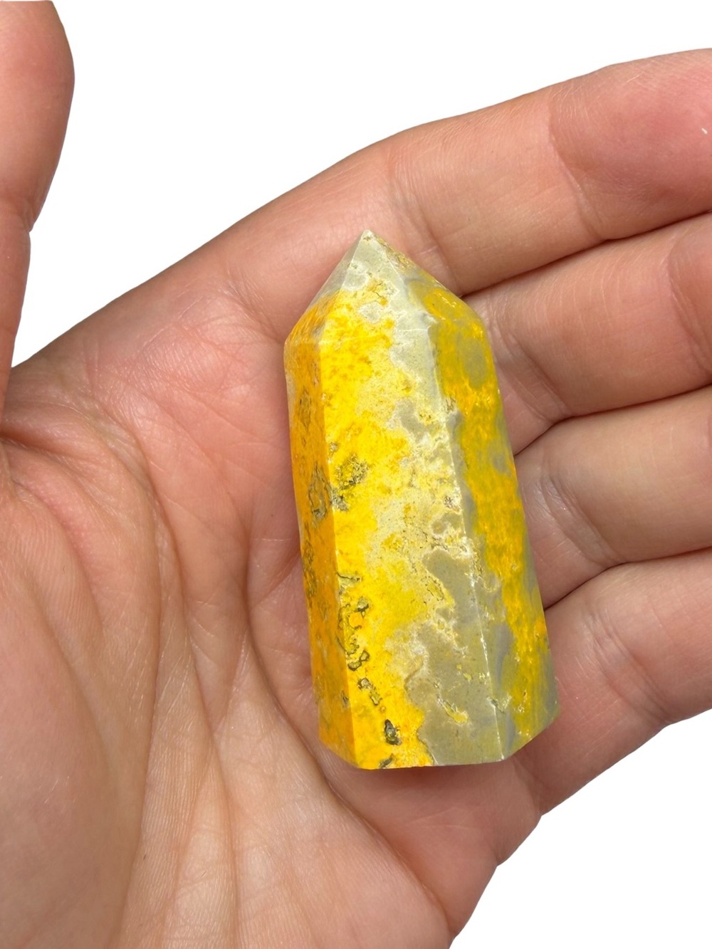 Bumblebee Jasper Tower Crystal Stone Decor Gift Yellow - Picture 6 of 11